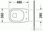 Duravit D-Code hátsó kifolyású, laposöblítésű álló WC HygieneGlaze mázzal,21090920002