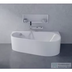   Sapho POLYSAN PROJEKTA DR MONOLITH aszimmetrikus kád, jobbos, falhoz, 156x77x60cm, fehér (21111MDR)