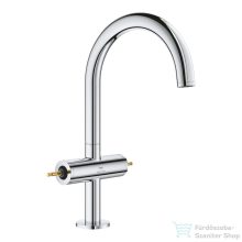   Grohe ATRIO PRIVATE L magasított mosdó csaptelep fogantyú nélkül,click-clack leeresztővel,Króm 21134000