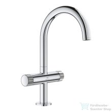   Grohe ATRIO PRIVATE L magasított mosdó csaptelep click-clack leeresztővel,Króm 21138000