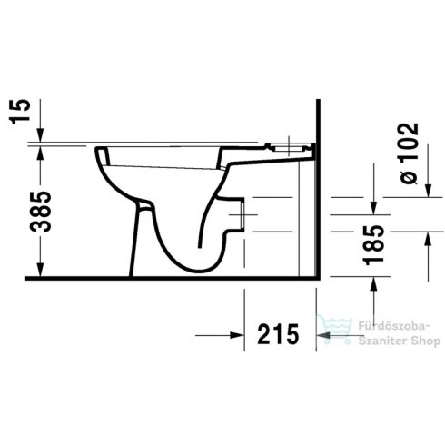 Duravit D-CODE vario kifolyású monoblokkos wc,21180900002
