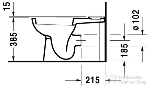 Duravit D-CODE vario kifolyású monoblokkos wc,21180900002