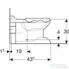 Geberit BAMBINI hátsó kifolyású,mélyöblítéses álló gyerek wc ülőkepaddal,oroszlánlábas design,fehér/achátszürke,212015000