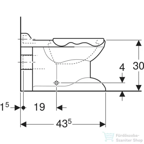Geberit BAMBINI hátsó kifolyású,mélyöblítéses álló gyerek wc ülőkepaddal,oroszlánlábas design,fehér/achátszürke,212015000