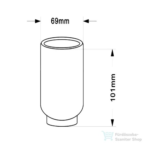 Sapho FANCY álló fogkefetartó, fehér (2126101)