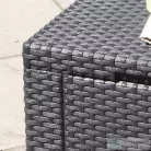 Curver Cube zsámoly, grafit színben, világos szürke párnával