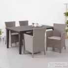 Curver Iowa kerti szék, cappuccino színben, homok párnával