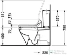 Duravit DURASTYLE kombi wc vario kifolyással,SensoWash®-hoz,Wondergliss bevonattal,21565900001