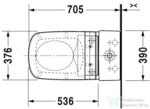 Duravit DURASTYLE kombi wc vario kifolyással,SensoWash®-hoz,Wondergliss bevonattal,21565900001