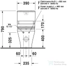Duravit DURASTYLE kombi wc vario kifolyással,SensoWash®-hoz,HygieneGlaze mázzal,2156592000