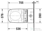 Duravit DURASTYLE kombi wc vario kifolyással,SensoWash®-hoz,HygieneGlaze mázzal,2156592000