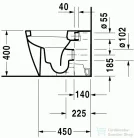 Duravit HAPPY D.2 álló wc Wondergliss bevonattal,21590900001