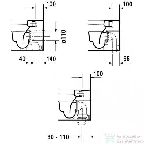 Duravit Happy D.2 álló wc 2159090000 ( 215909 )