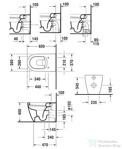 Duravit ME by Starck álló wc 2169090000 ( 216909 )