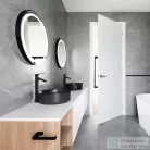 RamonSoler URBAN CHIC XL magasított mosdó csaptelep leeresztő nélkül, matt fekete 21A303607