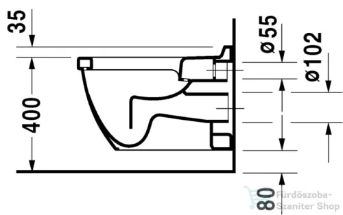 Duravit Starck 3 síköblítésű fali wc 2201090000 ( 220109 )