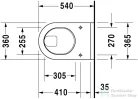 Duravit Starck 3 síköblítésű fali wc HygieneGlaze felülettel 2201092000 ( 220109 )