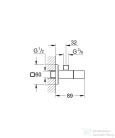 Grohe EUROCUBE sarokszelep 1/2"-3/8",Brushed Hard Graphite 22012AL0
