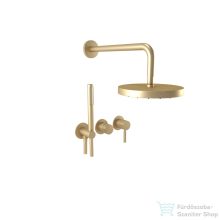   Bugnatese Kobuk falsík alatti komplett zuhanyrendszer 22,5 cm-es esőztetővel,belső egységgel,zuhanyszettel,matt bronz 2201HBO