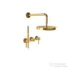 Bugnatese Kobuk falsík alatti komplett zuhanyrendszer 22,5 cm-es esőztetővel,belső egységgel,zuhanyszettel,arany 2201HDO