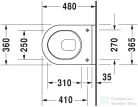 Duravit Starck 3 Compact fali wc WonderGliss felülettel 22020900001 ( 220209 )