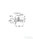 Grohe sarokszelep 1/2",Phantom Black 22074KF0