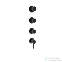   Bugnatese Kobuk 3 állású falsík alatti kád/zuhany csaptelep belső egységgel.matt fekete 2207NE