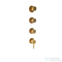   Bugnatese Kobuk 3 állású falsík alatti kád/zuhany csaptelep belső egységgel,szálcsiszolt arany 2207OS