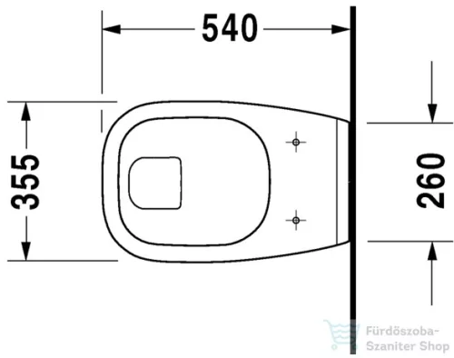 Duravit D-Code síköblítésű fali WC 22100900002 ( 221009 )