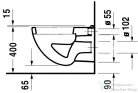 Duravit D-Code síköblítésű fali WC 22100900002 ( 221009 )