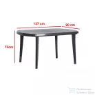 Curver Elise műanyag kerti asztal grafit 221063