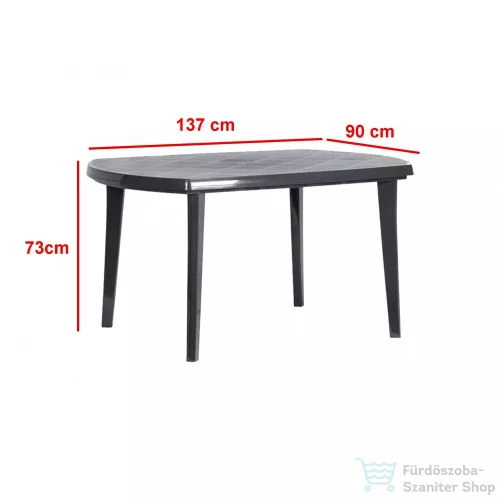 Curver Elise műanyag kerti asztal grafit 221063