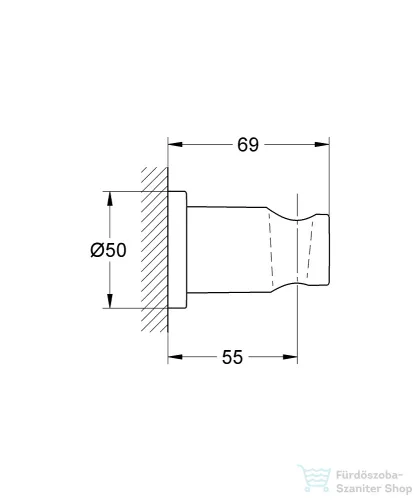 Grohe Rainshower fali kézizuhanytartó,Phantom Black 22117KF0