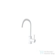   Bugnatese KOBUK magasított mosdó csaptelep, automata leeresztővel,  matt fehér 2217BI