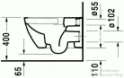 Duravit Happy D.2 öblítőperem nélküli Rimless fali wc 2222090000 ( 222209 )