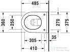 Duravit Starck 3 Compact fali wc Durafix rögzítéssel HygieneGlaze felülettel 2227092000 ( 222709 )
