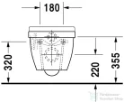 Duravit Starck 3 Compact fali wc Durafix rögzítéssel HygieneGlaze felülettel 2227092000 ( 222709 )