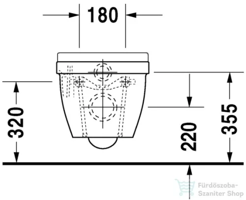 Duravit Starck 3 Compact fali wc Durafix rögzítéssel HygieneGlaze felülettel 2227092000 ( 222709 )