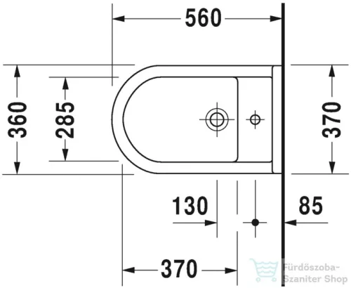 Duravit Starck 3 álló bidé 2230100000 ( 223010 )