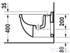 Duravit Starck 3 Compact fali bidé WonderGliss felülettel 22311500001 ( 223115 )