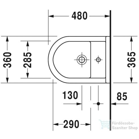 Duravit Starck 3 Compact fali bidé 2231150000 ( 223115 )