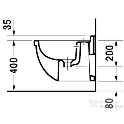 Duravit Starck 3 Compact fali bidé 2231150000 ( 223115 )