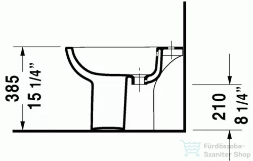 Duravit D-Code álló bidé 22381000002 ( 223810 )