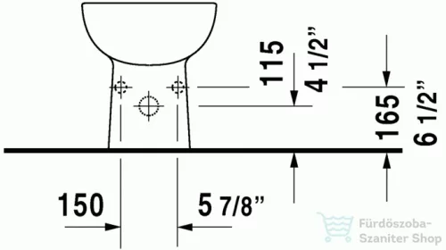 Duravit D-Code álló bidé 22381000002 ( 223810 )