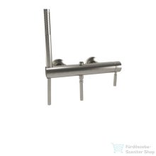   Bugnatese KOBUK zuhany csaptelep zuhanyszettel,3/4"-os felső csatlakozással rudas esőztetőhöz,szálcsiszolt nikkel 2242NS