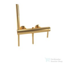   Bugnatese KOBUK zuhany csaptelep zuhanyszettel,3/4"-os felső csatlakozással rudas esőztetőhöz,szálcsiszolt arany 2242OS