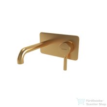   Bugnatese KOBUK falsík alatti mosdócsaptelep 19 cm-es kifolyóval,click-clack leeresztővel,szálcsiszolt arany 2243SCOS