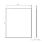 AQUALINE csiszolt tükör akasztó nélkül, 60x70cm (22469)