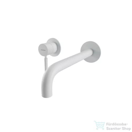 Bugnatese KOBUK Fal alatti mosdócsaptelep 23 cm kifolyóval matt fehér színben, leeresztő nélkül,  2246BI