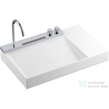  Hansgrohe AVALEGRA AquaUnit 78x47,5 cm-es mosdórendszer zuhanyvízsugárral, matt fehér/fényes króm 22473000